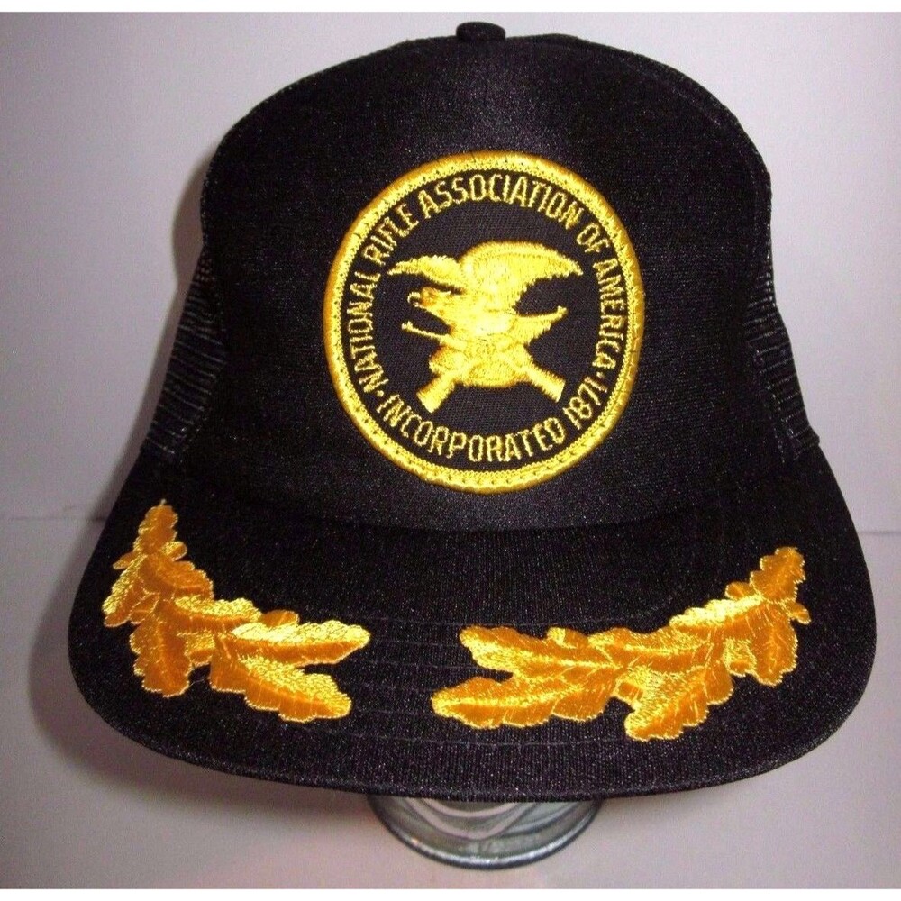 Vintage National Rifle Association NRA Trucker Hat - Oak Leaf - Made In The USA